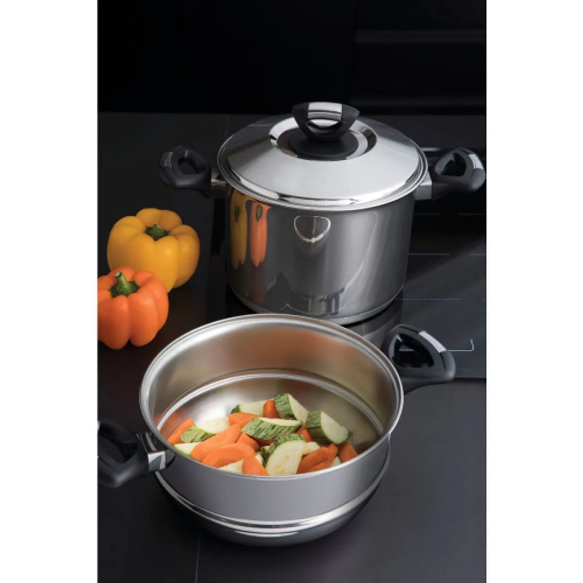 TRAMONTINA - Olla Tramontina Solar Baquelite tapa y asas de baquelita 20 cm 4,6 L