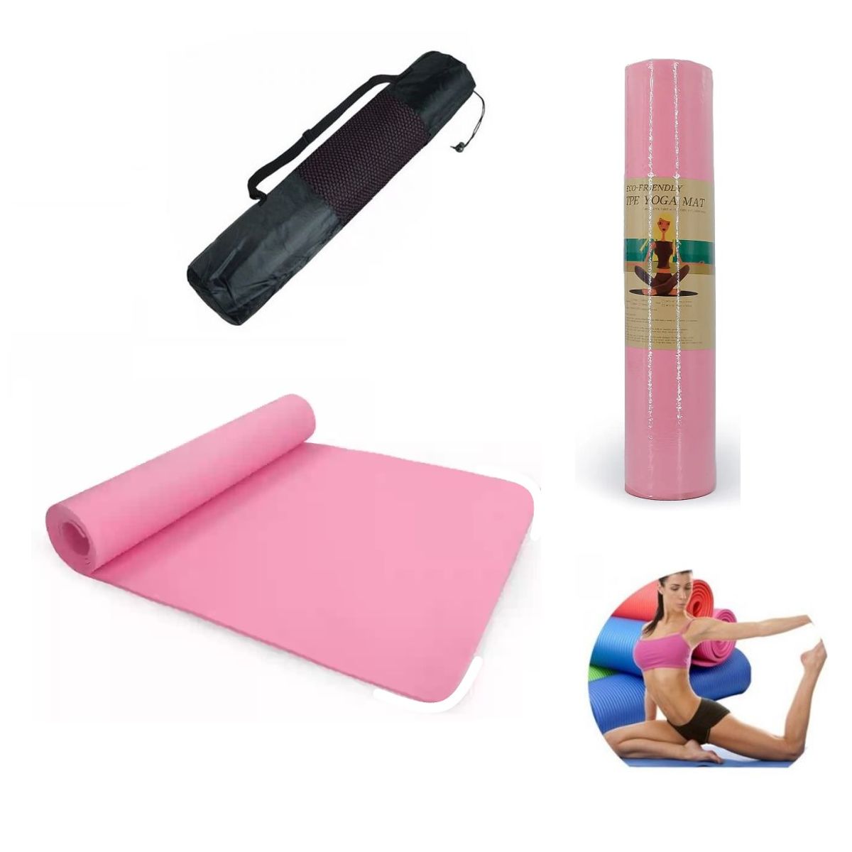 GENERICO - Yoga Mat 6mm Ecologico y Bolso de Transporte para Yoga