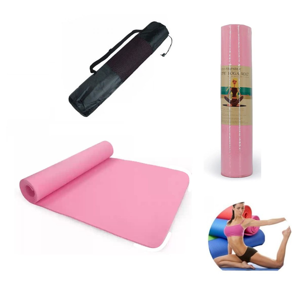 GENERICO - Yoga Mat 6mm Ecologico y Bolso de Transporte para Yoga