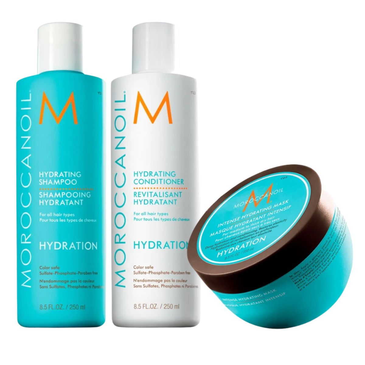 MOROCCANOIL - MOROCCANOIL HYDRATION – Trio Shampoo + Acond + Intense Mask 250 ml