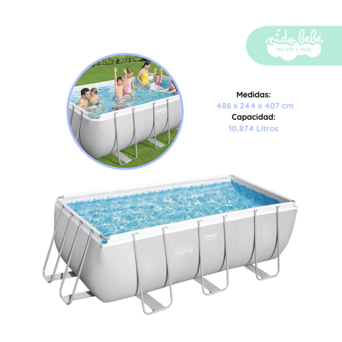 GENERICO - Maxi Piscina Estructural Rectangular Betsway 10mil L
