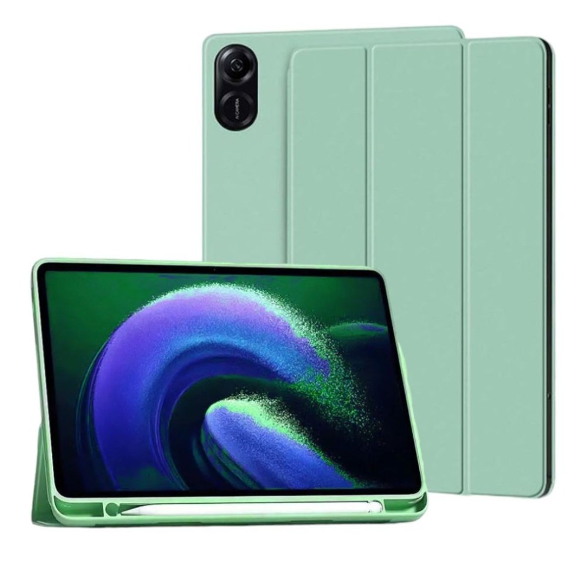 FUNDAANTIGOLPES - Funda Smart Cover con Porta Lapiz para Tablet Honor Pad X9 Verde Claro