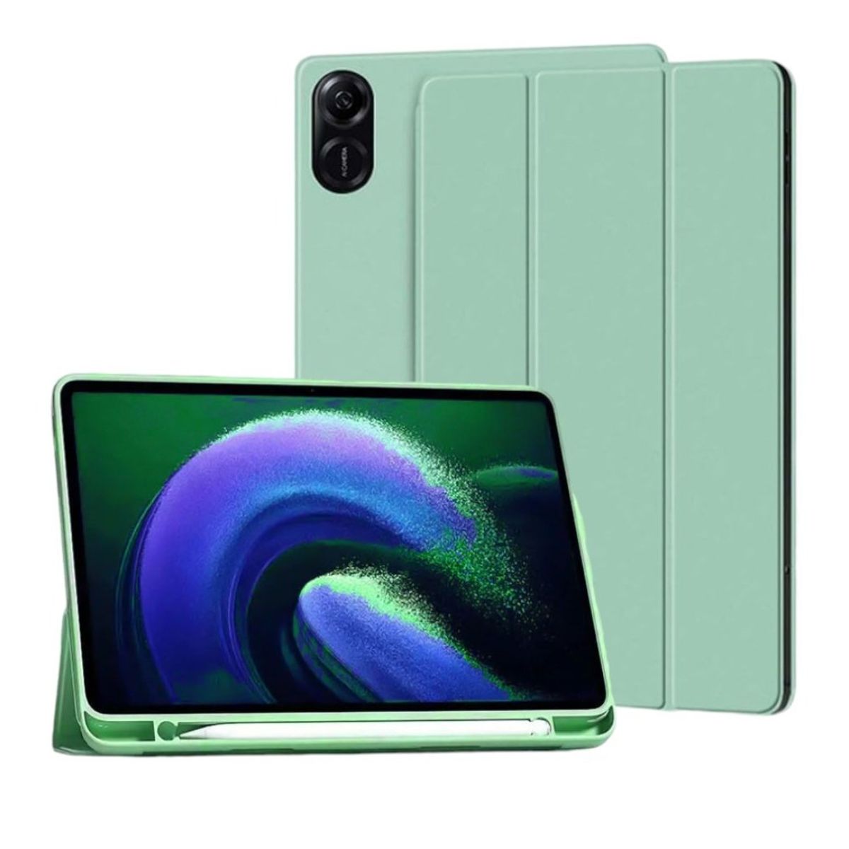 FUNDAANTIGOLPES - Funda Smart Cover con Porta Lapiz para Tablet Honor Pad X9 Verde Claro