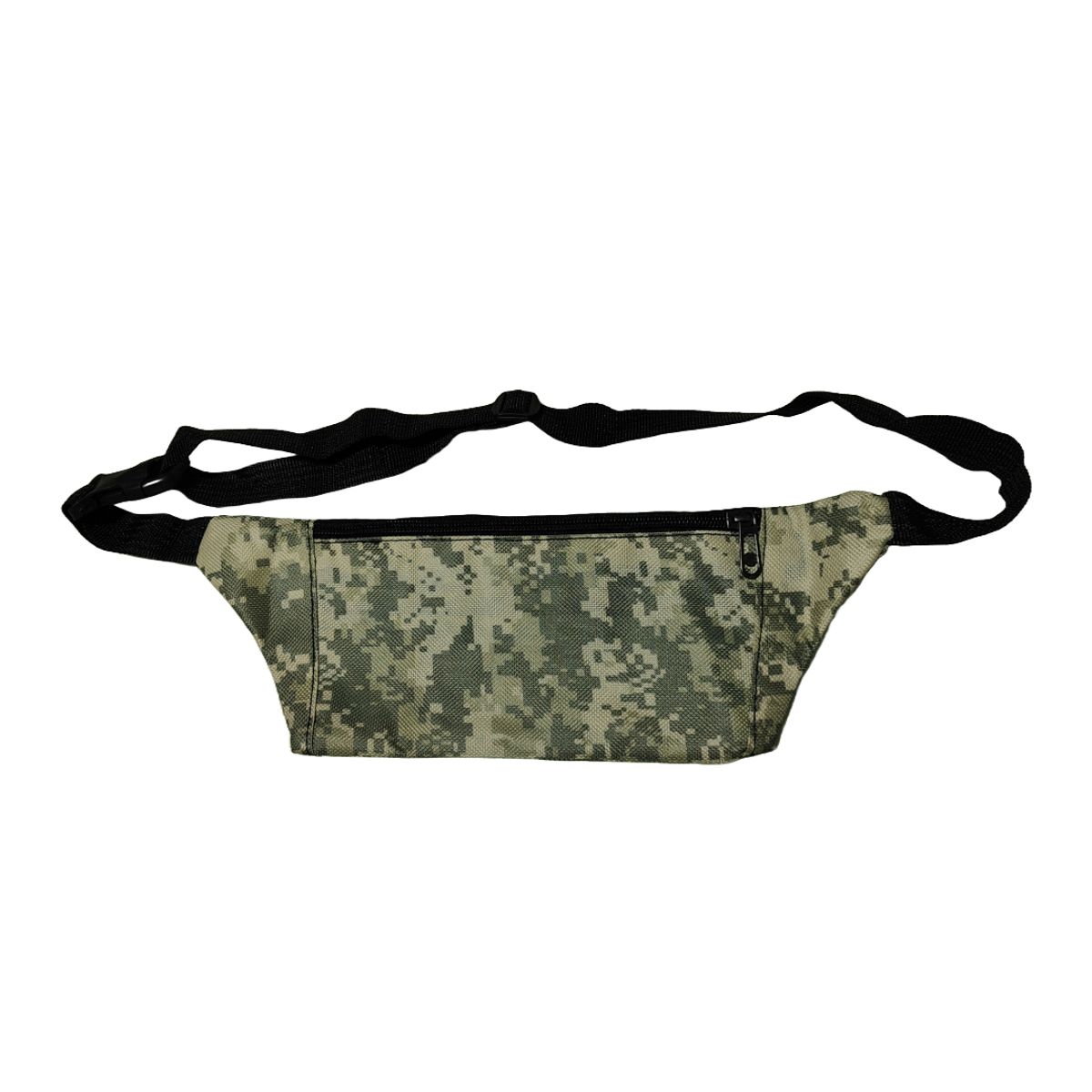 GENERICO - Riñonera Deportivo Militar Plomo Multiusos 3 Cierres Ajustable