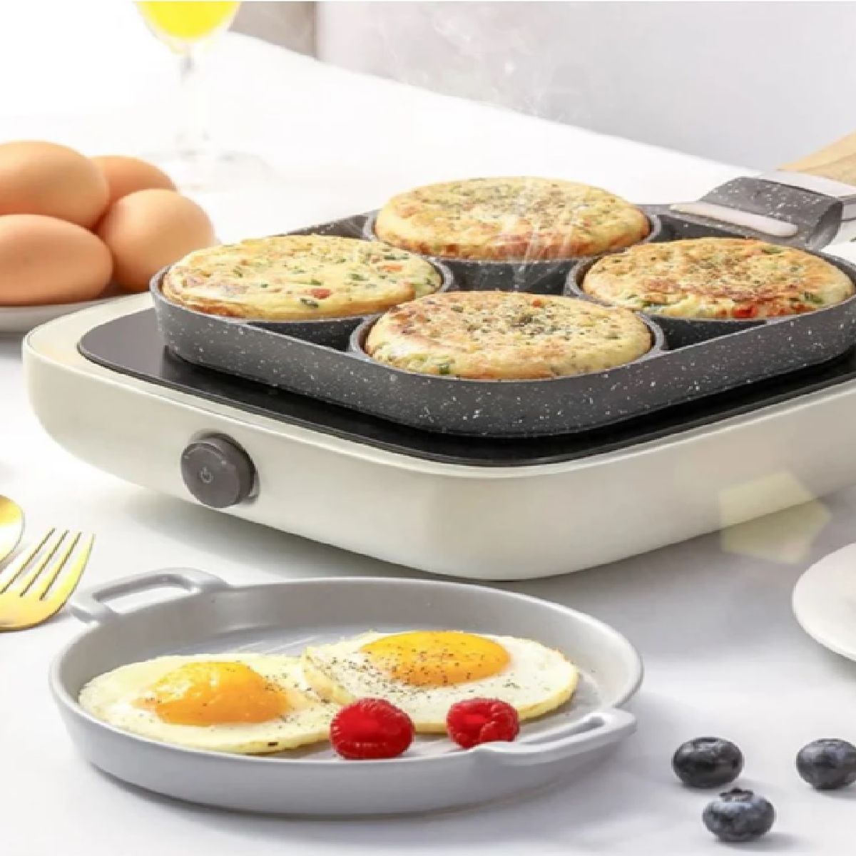 GENERICO - Sartén antiadherente de 4 divisiones