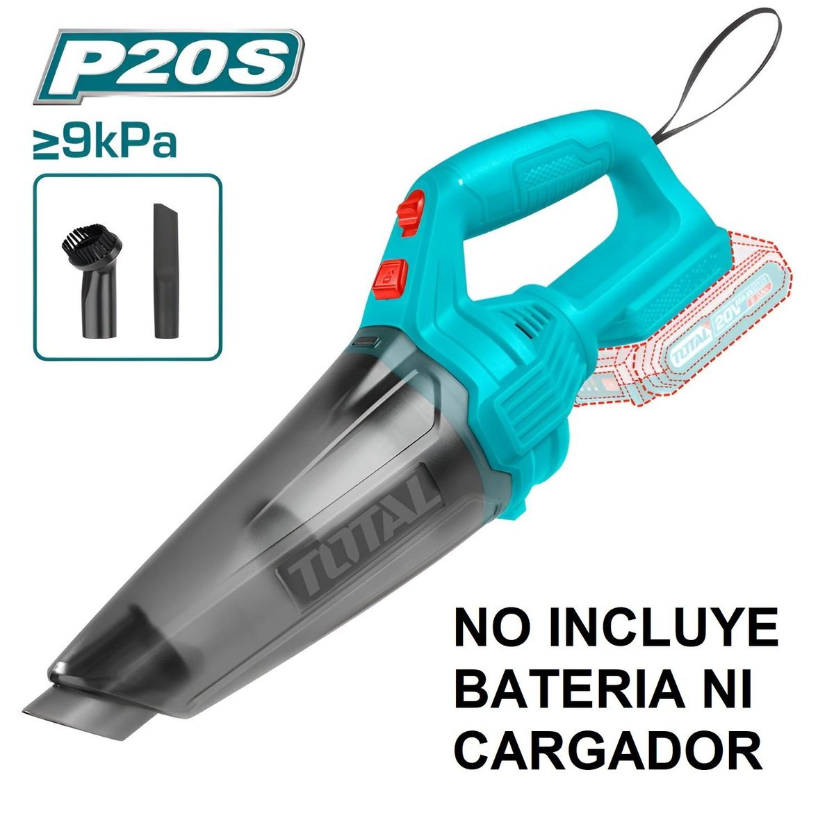 TOTAL TOOLS - ASPIRADORA DE MANO INALÁMBRICA A BATERÍA 20V-TVLI201261
