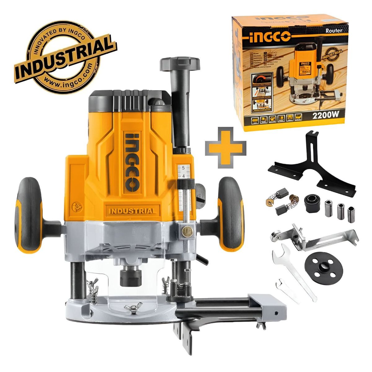 INGCO TOOLS - RUTEADORA FRESADORA 2200W INDUSTRIAL INGCO RT22001