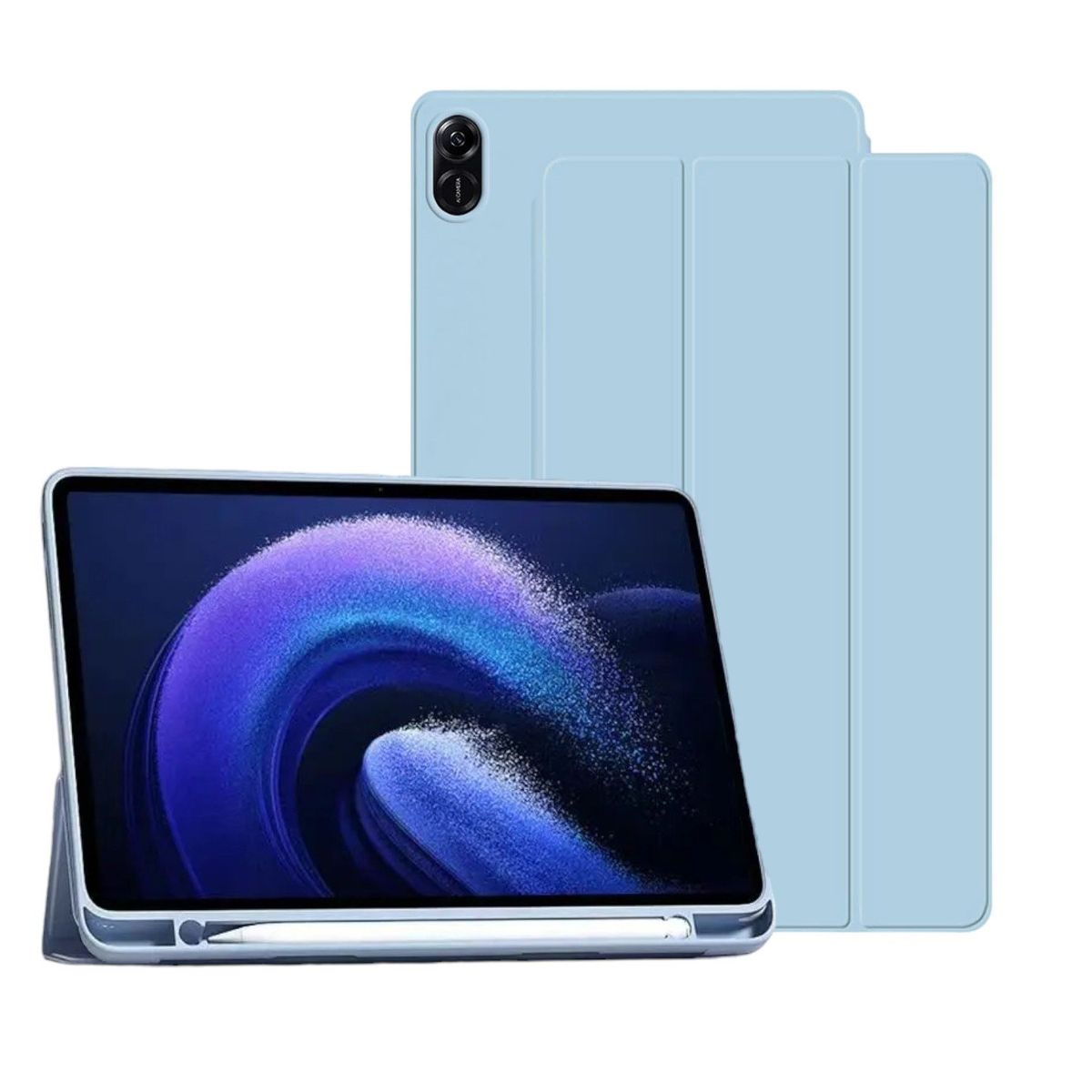 FUNDAANTIGOLPES - Funda Smart Cover con Porta Lapiz para Tablet Honor Pad X9 Celeste