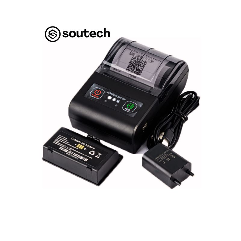 SOUTECH - Impresora ticketera termica portatil 58mm pro