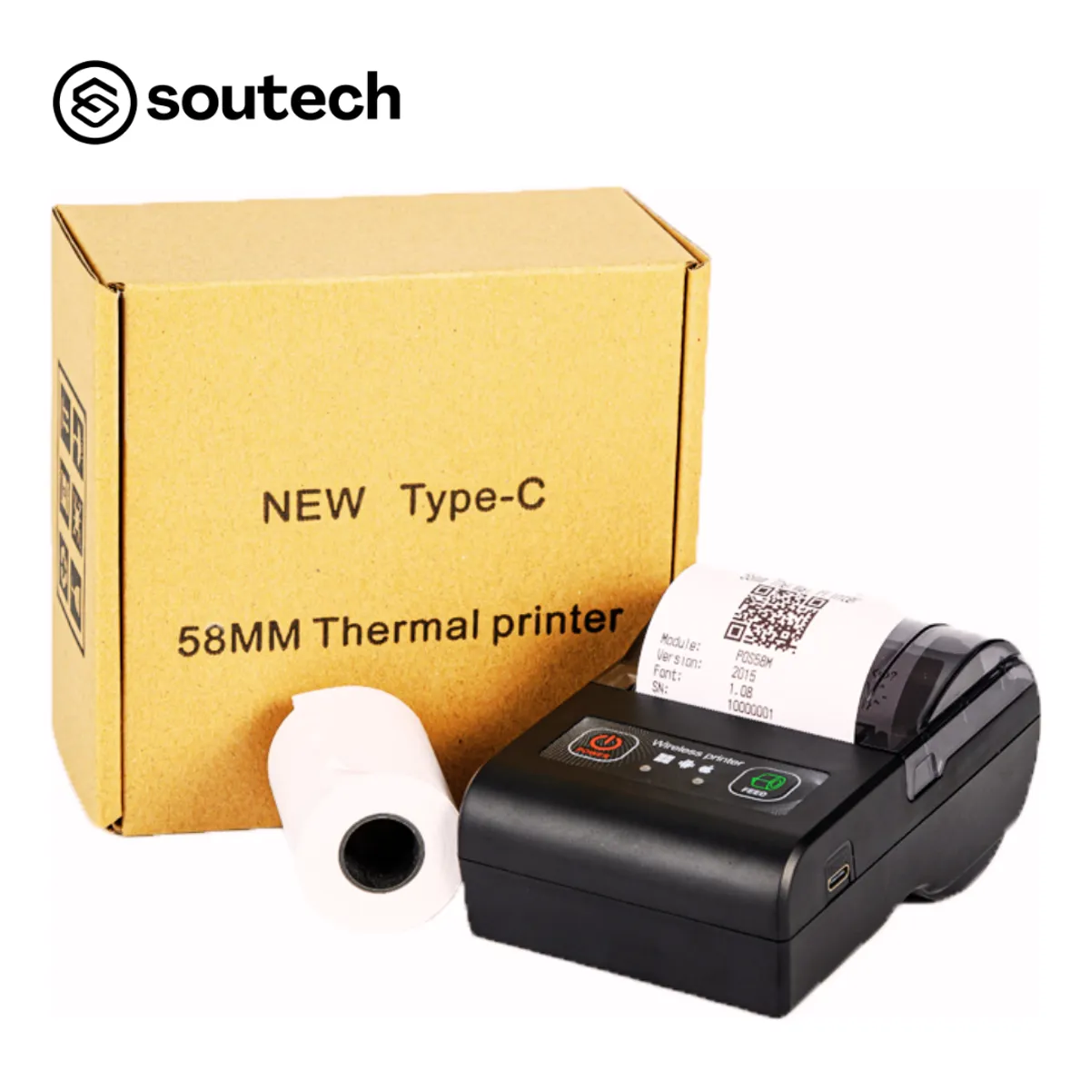 SOUTECH - Impresora ticketera termica portatil 58mm pro