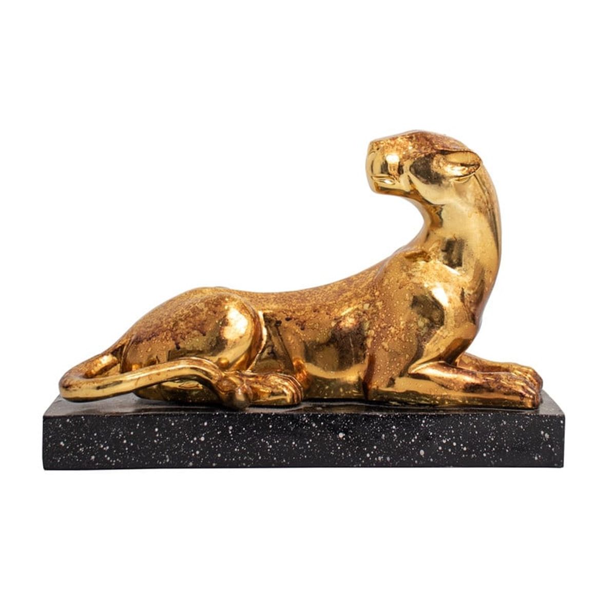 PANADECOR - Figura Decorativa Panadecor Leopardo Dorado 20Cm Poliresina