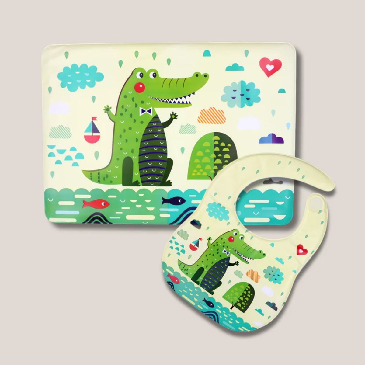 IMPORTADO MC - SET INDIVUDUAL + BABERO - COCODRILO