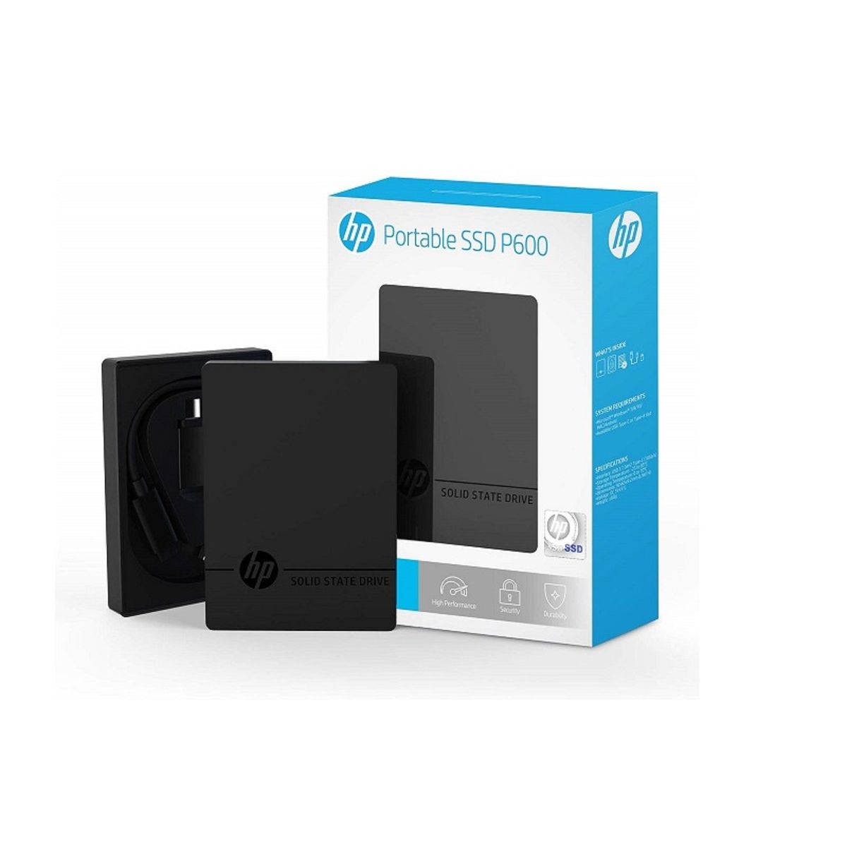 HP - DISCO DURO SÓLIDO EXTERNO 500 GB HP P600 NEGRO