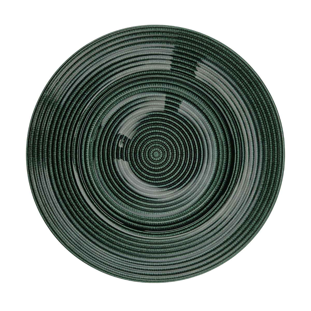 GENERICO - Plato base de vidrio color verde 33 cm de alta calidad