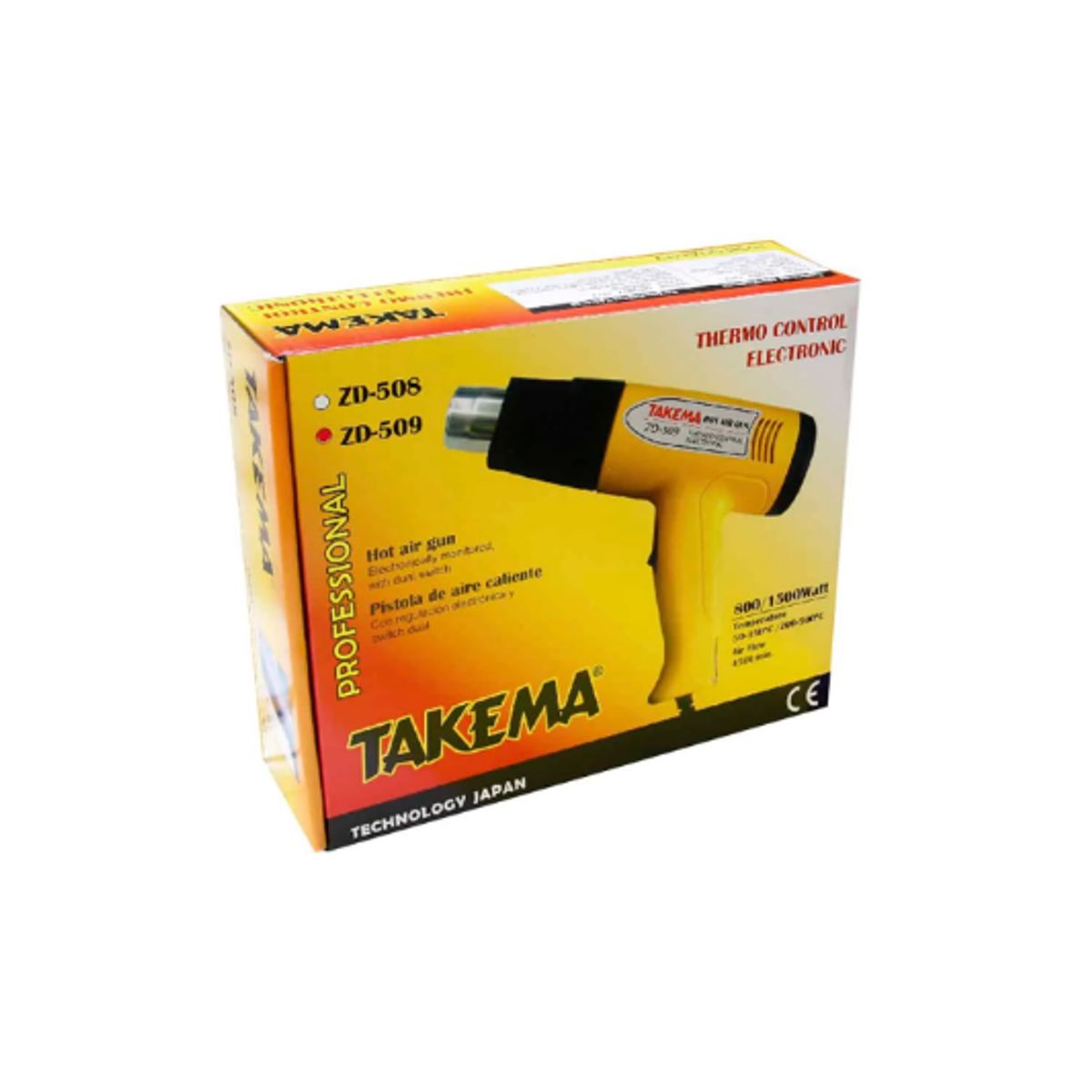 TAKEMA - Pistola de Calor con Regulador 1500W ZD-509 TAKEMA