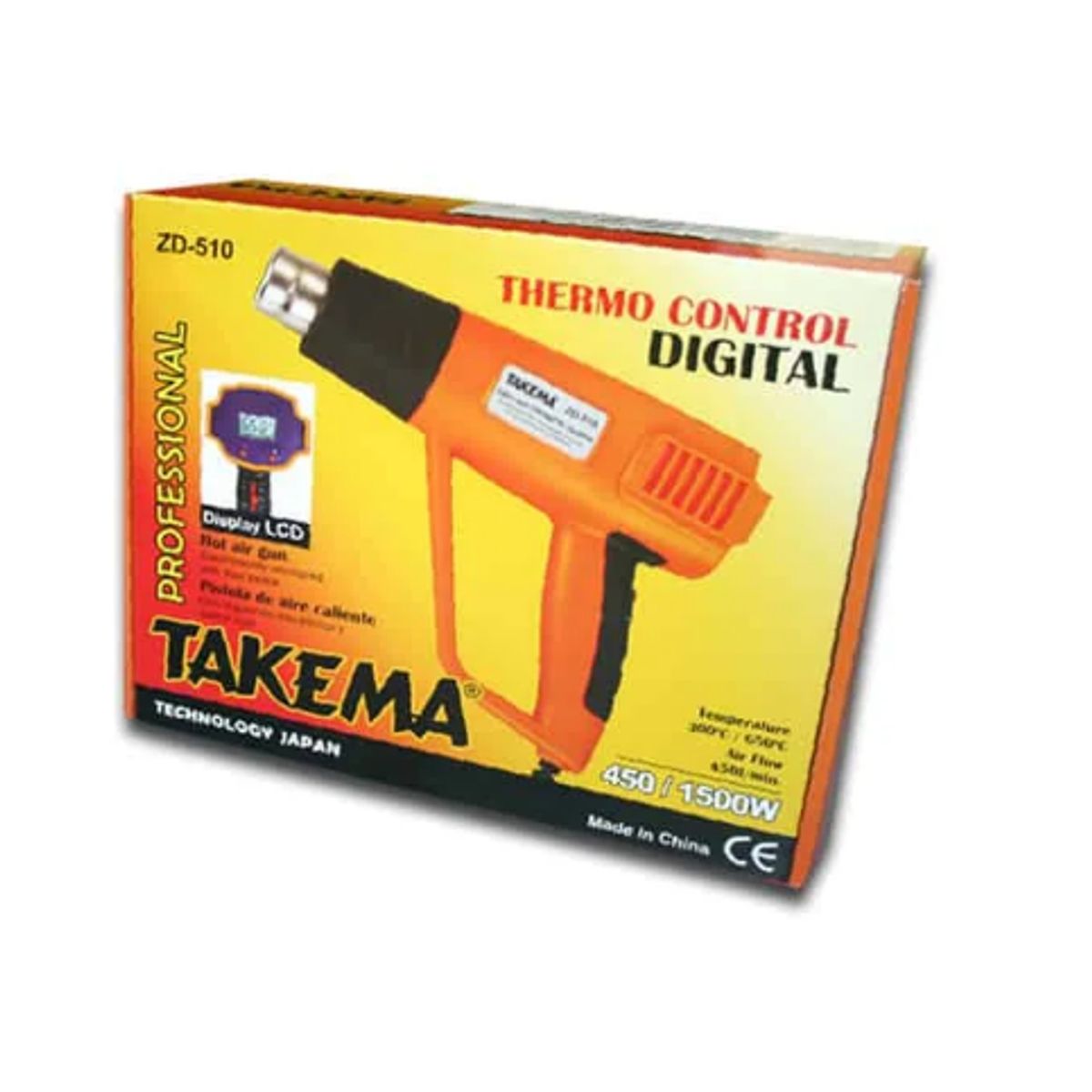 TAKEMA - Pistola de Calor con Regulador Display 1500W ZD-510 TAKEMA