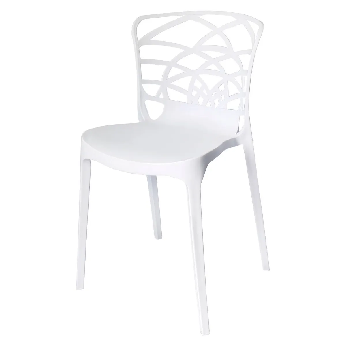 ARKIMUEBLES - Silla de polipropileno modelo Charlize blanco