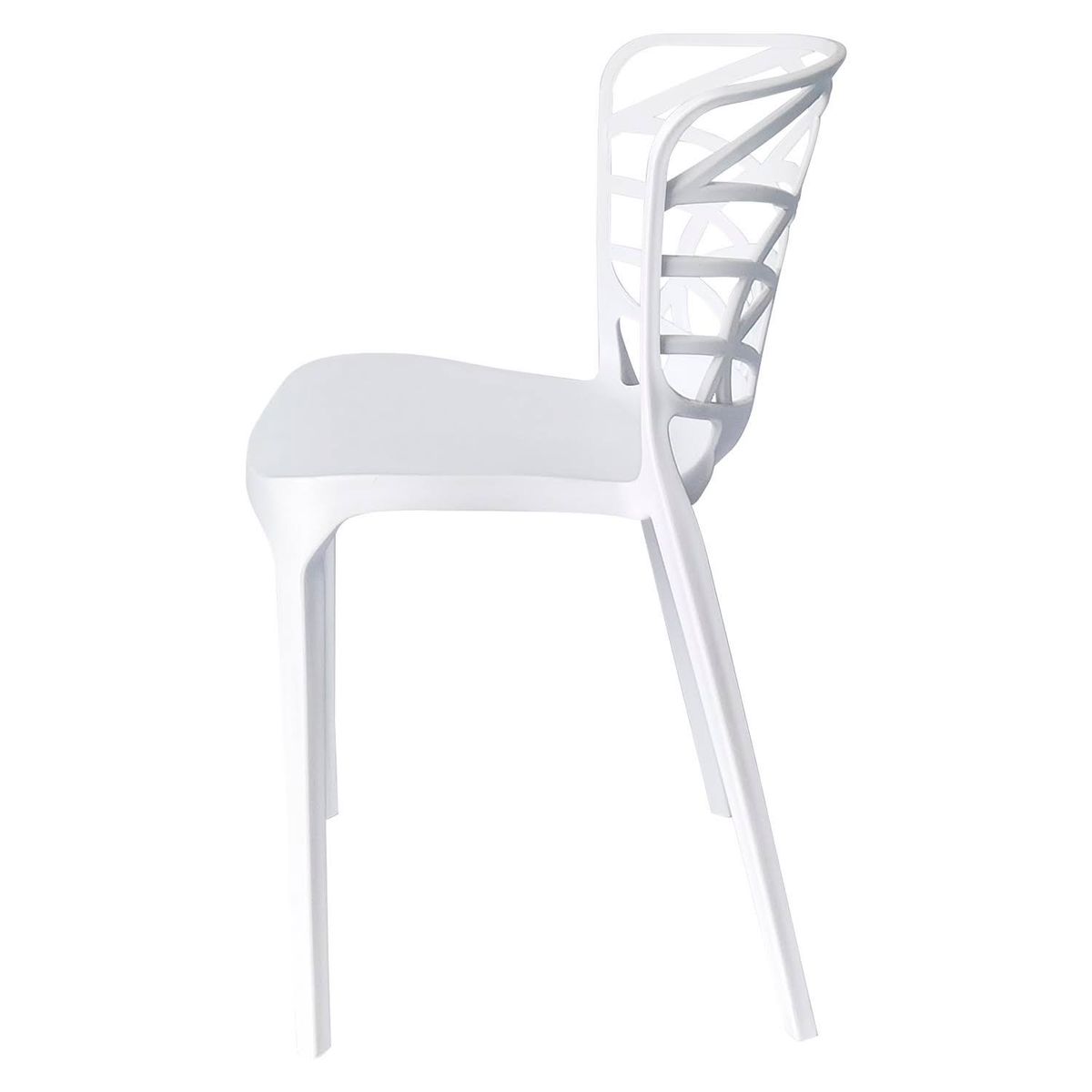 ARKIMUEBLES - Silla de polipropileno modelo Charlize blanco