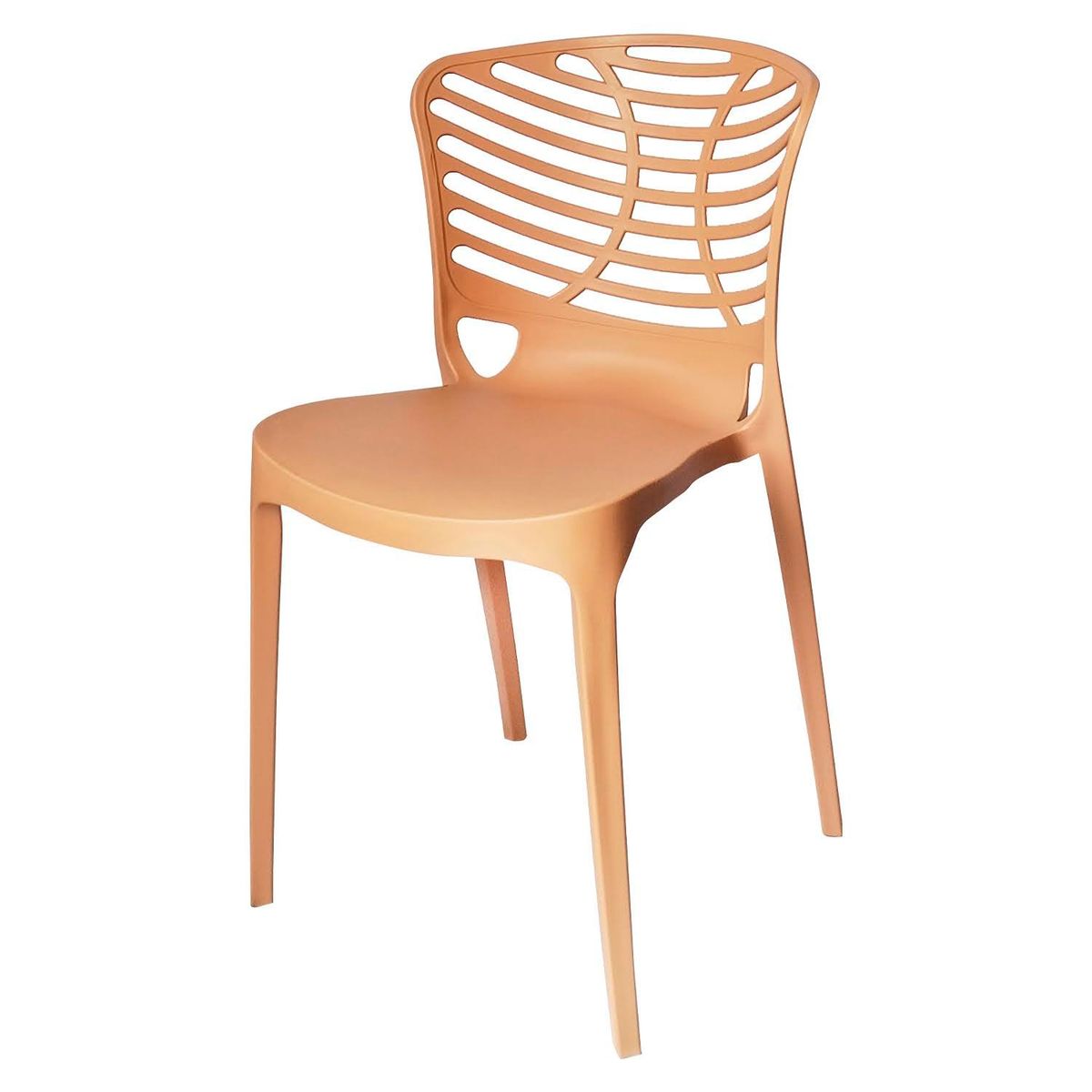 ARKIMUEBLES - Silla de polipropileno modelo Florence mocca