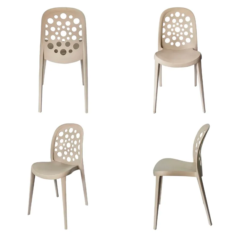 ARKIMUEBLES - Silla de polipropileno modelo Sabrina arena - set x 4 sillas