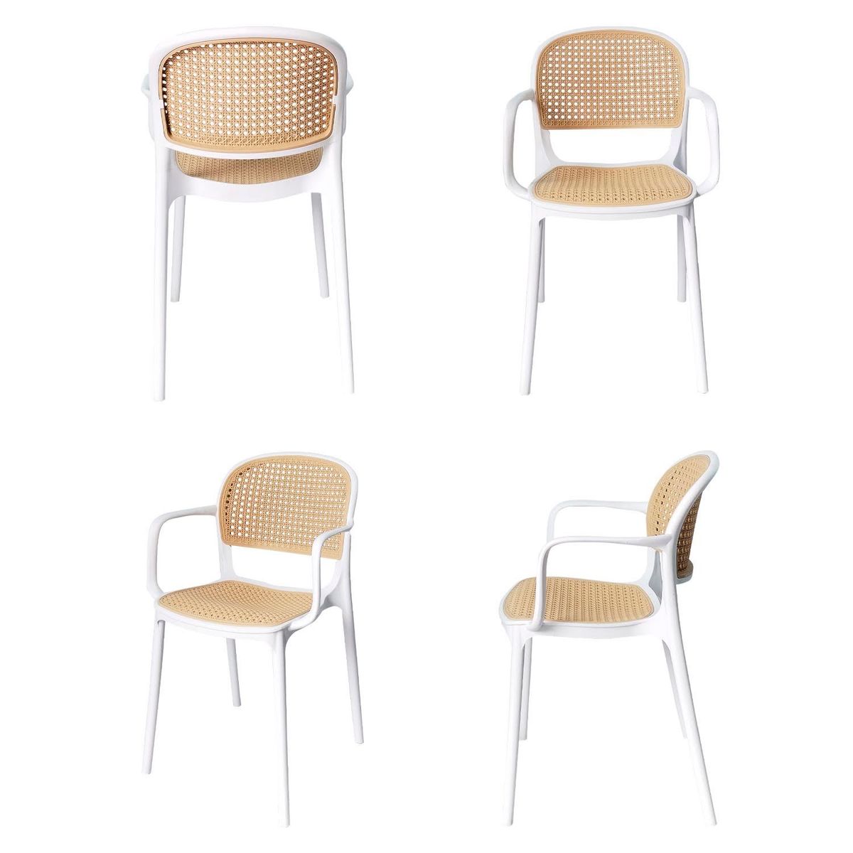 ARKIMUEBLES - Silla de polipropileno modelo Adriana blanco - set x 4 sillas