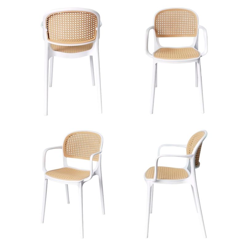 ARKIMUEBLES - Silla de polipropileno modelo Adriana blanco - set x 4 sillas