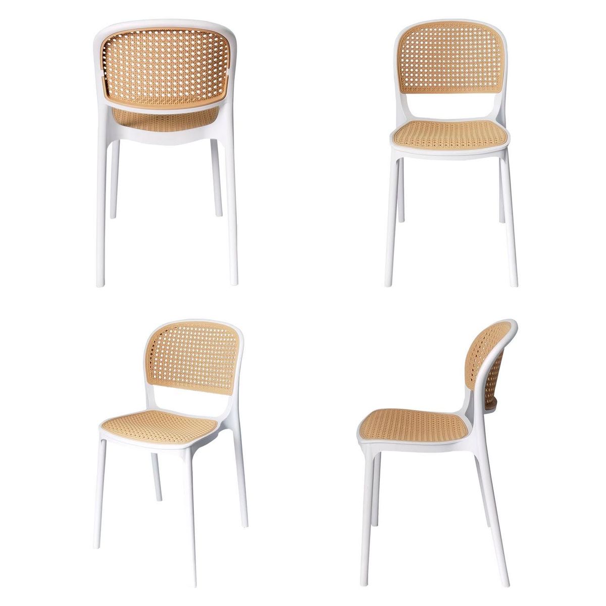 ARKIMUEBLES - Silla de polipropileno modelo Ariana blanco - set x 4 sillas