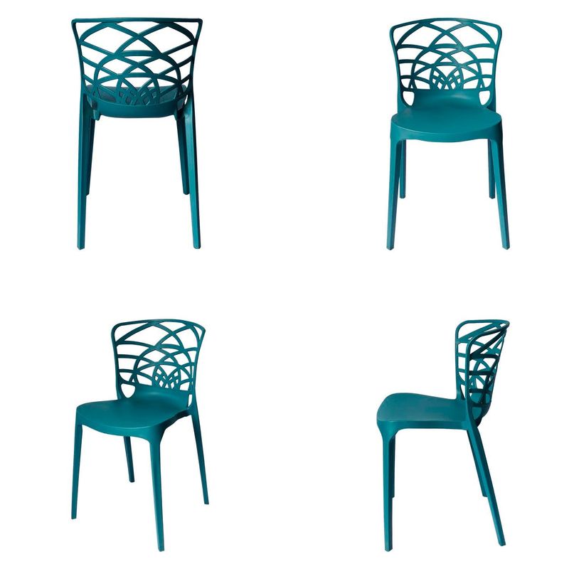 ARKIMUEBLES - Silla de polipropileno modelo Charlize cobalto - set x 4 sillas