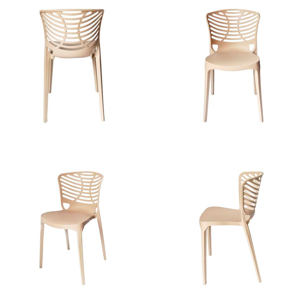 ARKIMUEBLES - Silla de polipropileno modelo Florence arena - set x 4 sillas