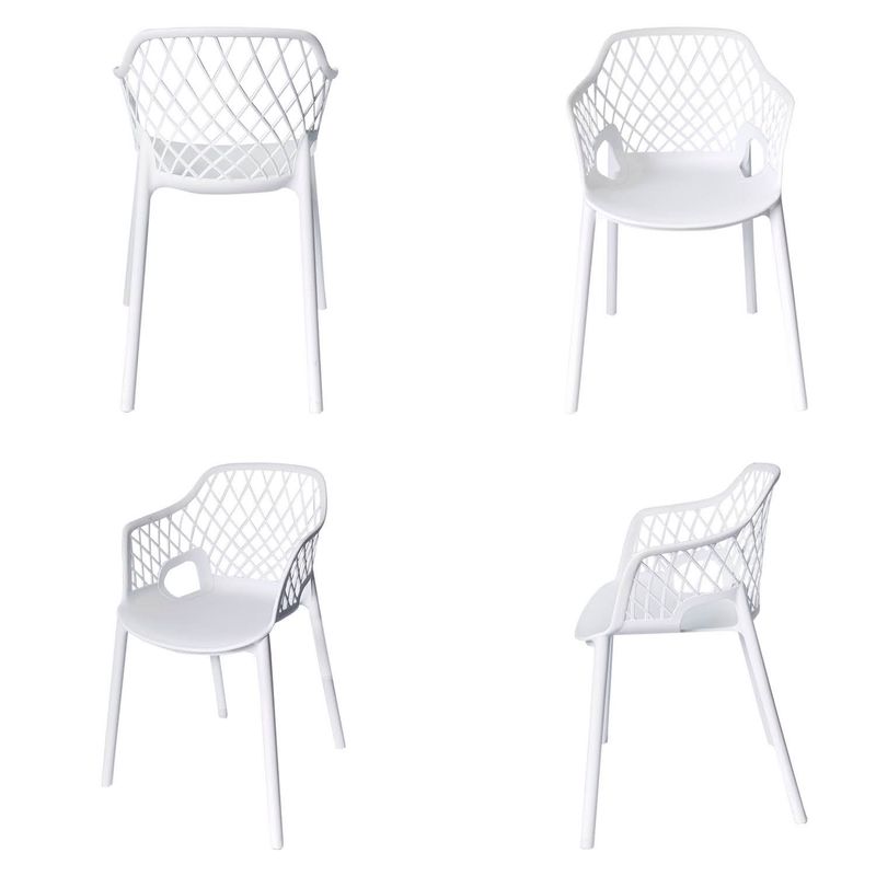 ARKIMUEBLES - Silla de polipropileno modelo Tessa blanco - set x 4 sillas