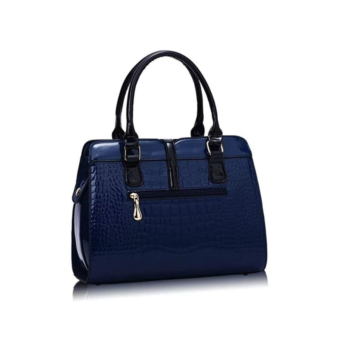 GENERICO - Cartera Ejecutiva Elegante Bandolera Ecocuero Azul