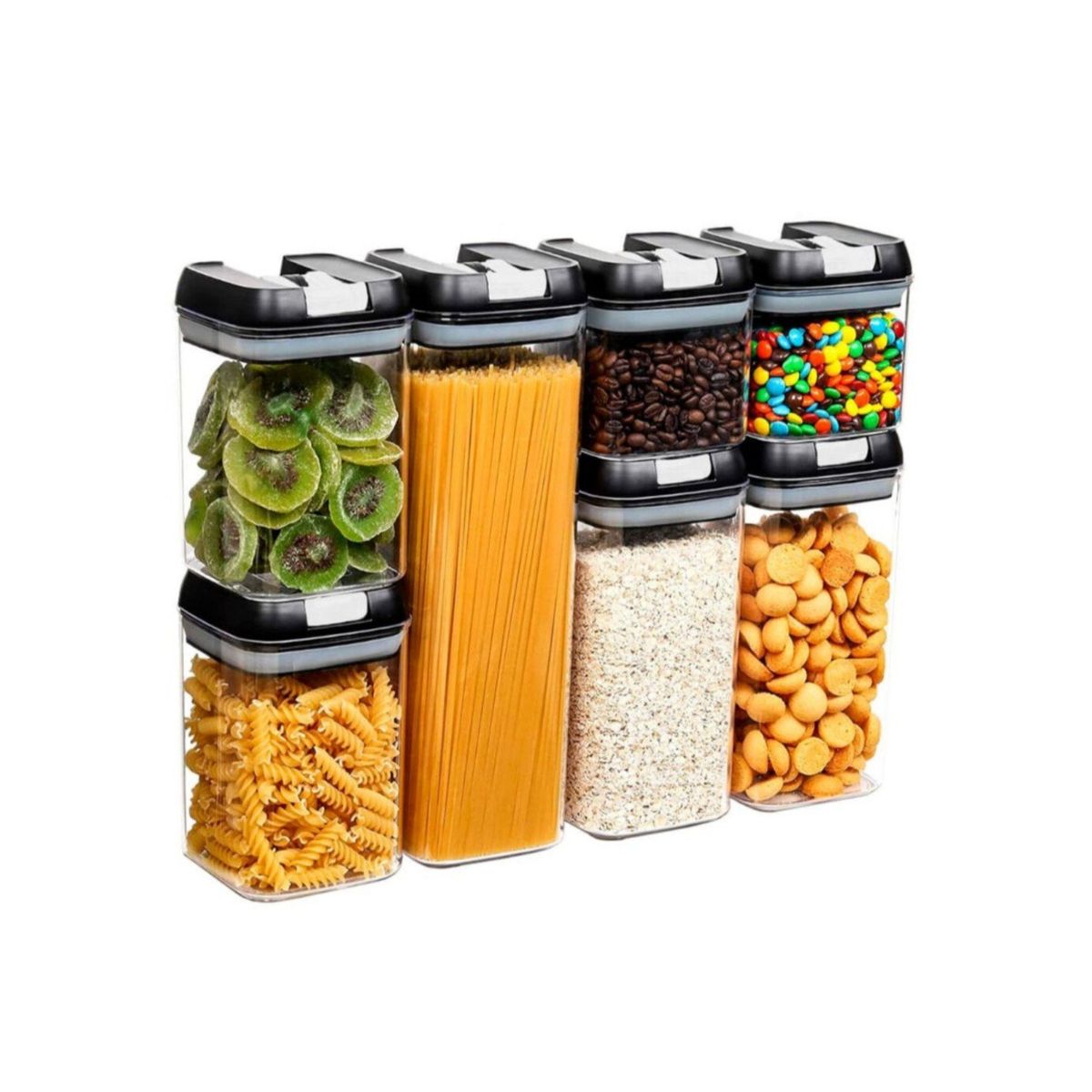 GENERICO - Set de 7 Frascos Herméticos para Alimentos/Cerrado/líquidos etc