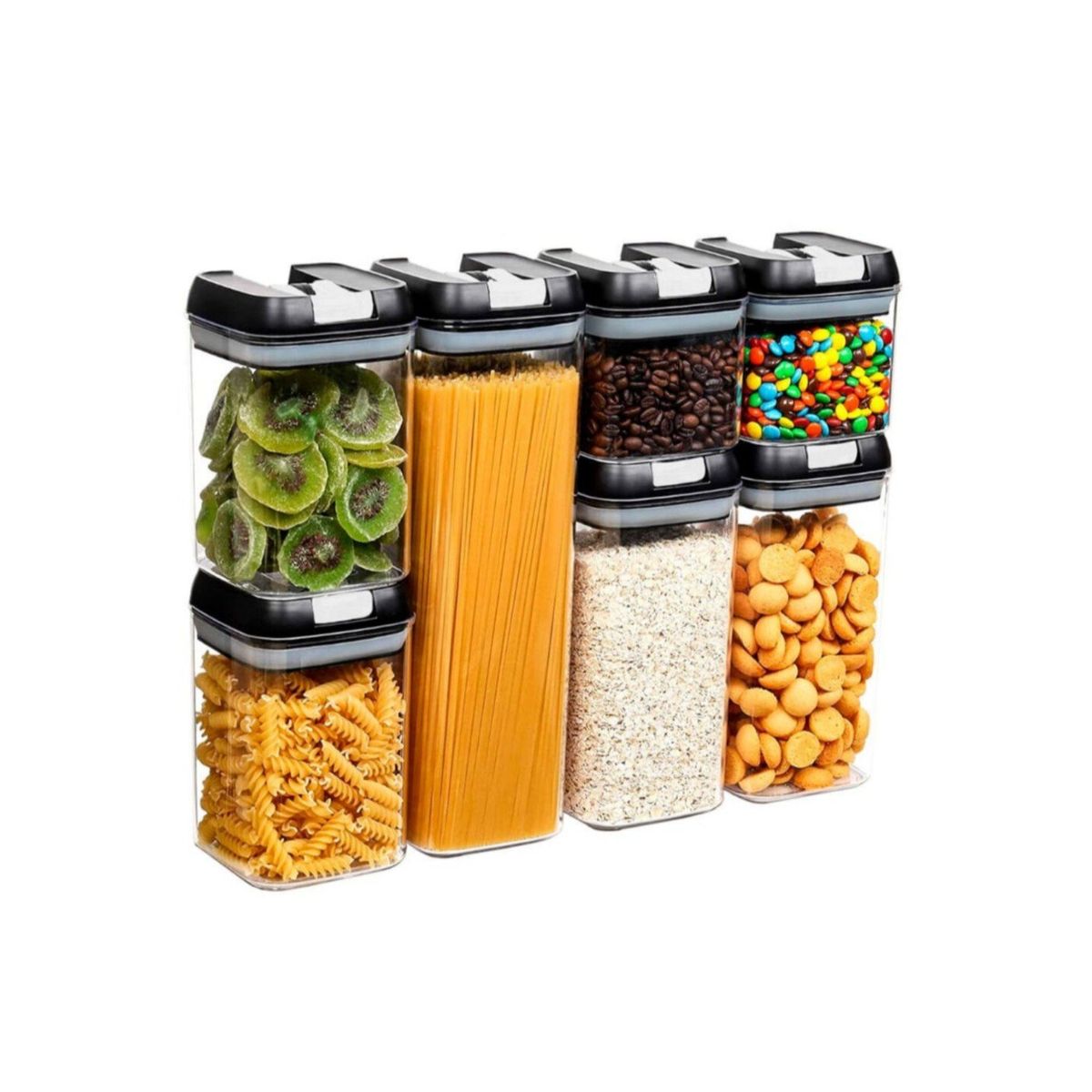 GENERICO - Set de 7 Frascos Herméticos para Alimentos/Cerrado/líquidos etc