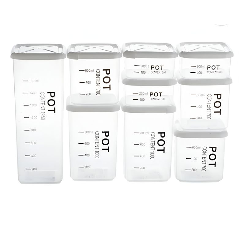 GENERICO - Set de 9 piezas de contenedor de alimentos