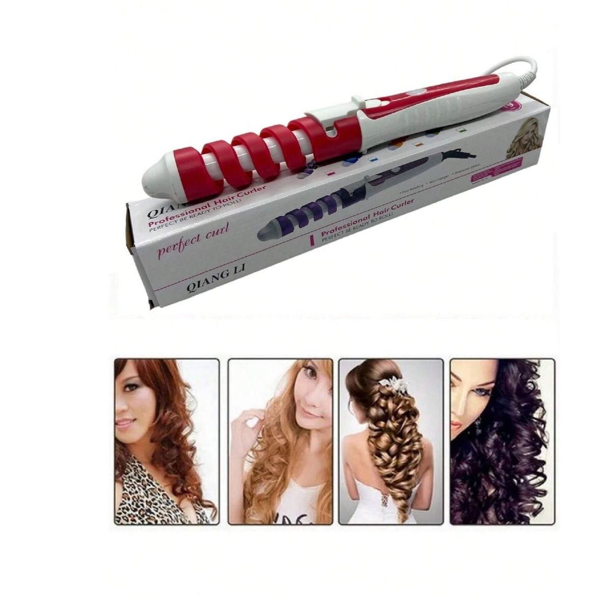 GENERICO - Rizador De Cabello Portatil - Rojo