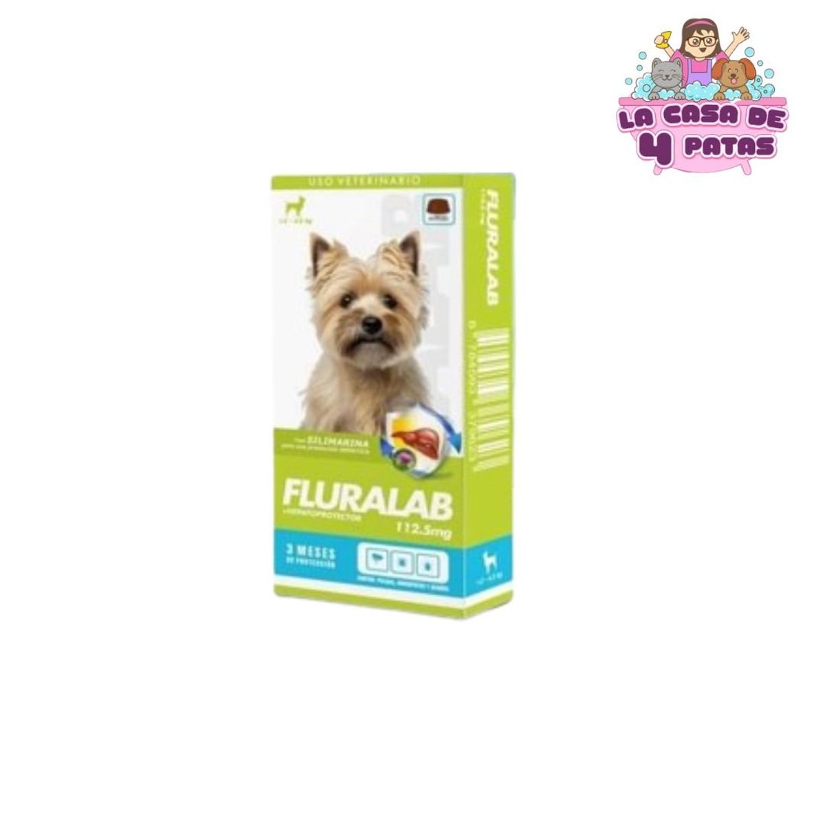 GENERICO - FLURALAB 2.5 KG A 4.5 KG ANTIPULGAS CON HEPATOPROTECTOR