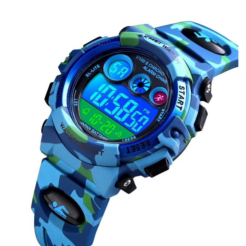 SKMEI - Reloj Skmei 1547 original camuflado con luces para niños