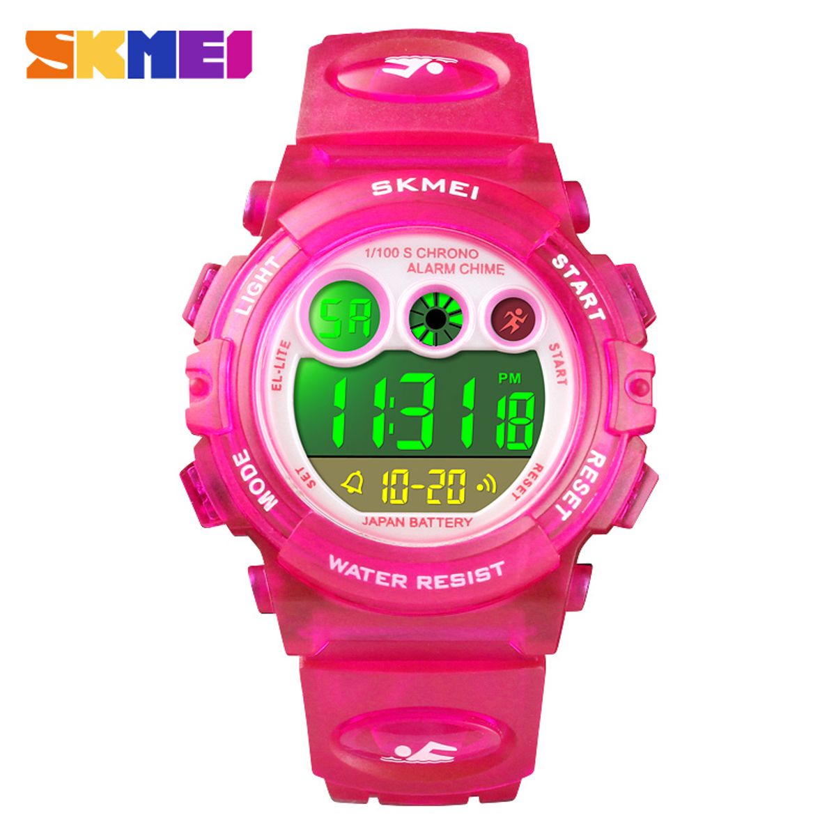 SKMEI - Reloj Skmei 1451 original rosado con luces para niñas