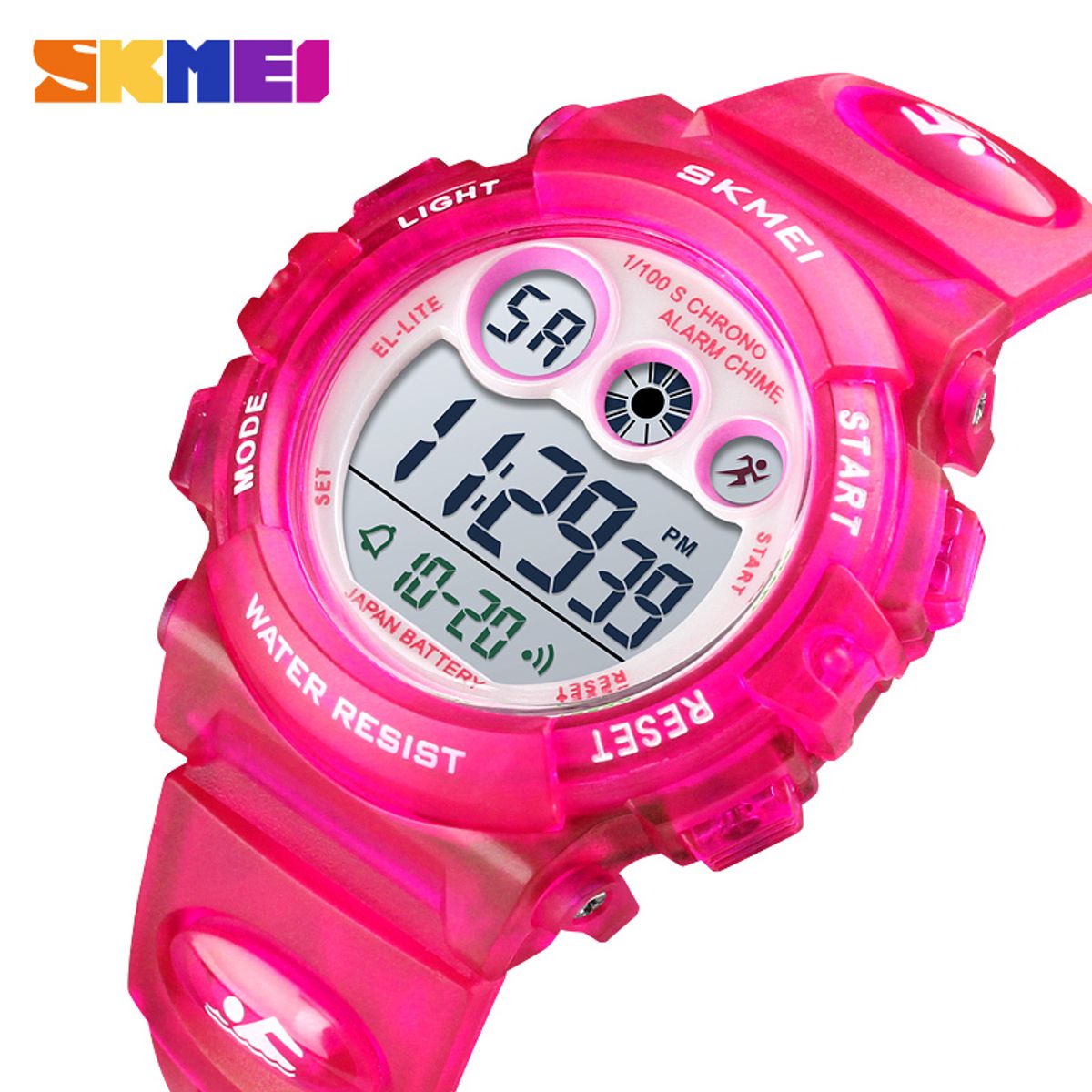 SKMEI - Reloj Skmei 1451 original rosado con luces para niñas