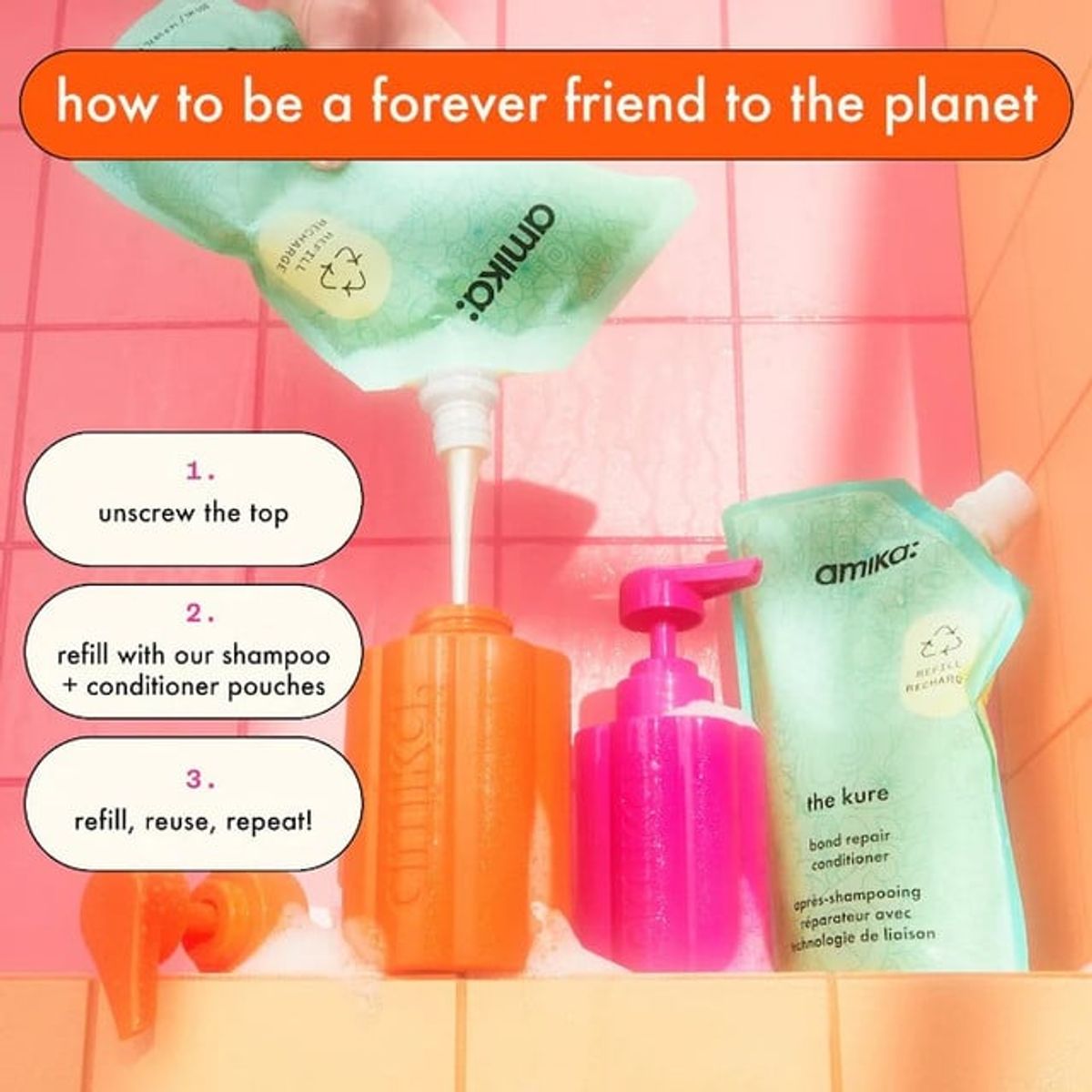 AMIKA - Acondicionador Recargable 1pc Amika