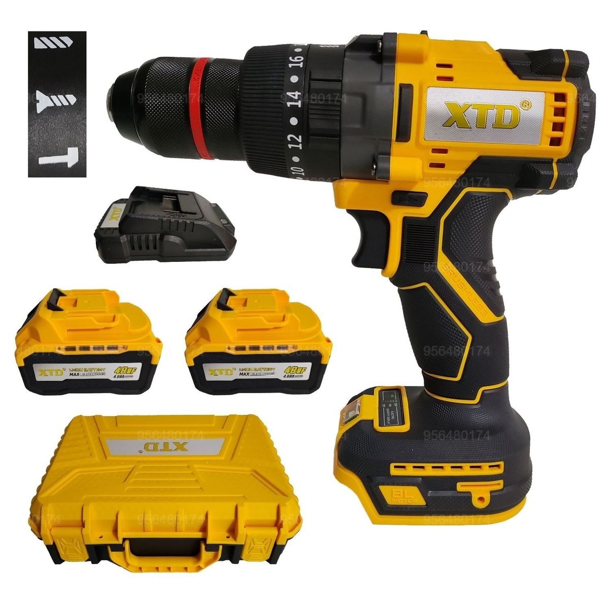 XTD - TALADRO PERCUTOR ROTOMARTILLO MOTOR BL  XTD 21V