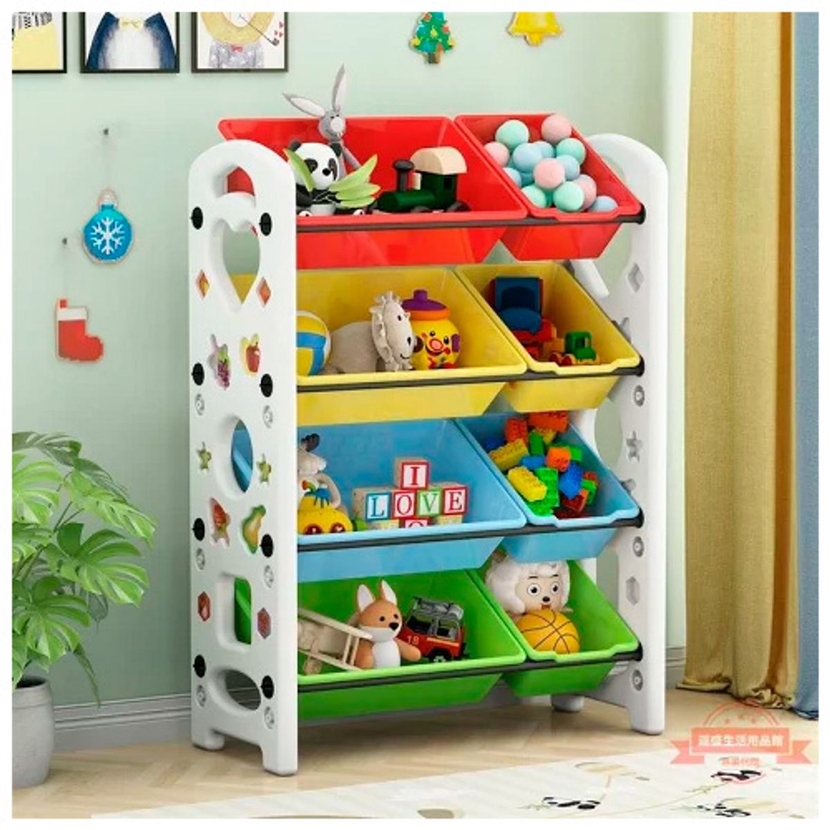 GENERICO - Estante De Almacenamiento 10 Pcs Juguetes Niños Organizador Dormitorio