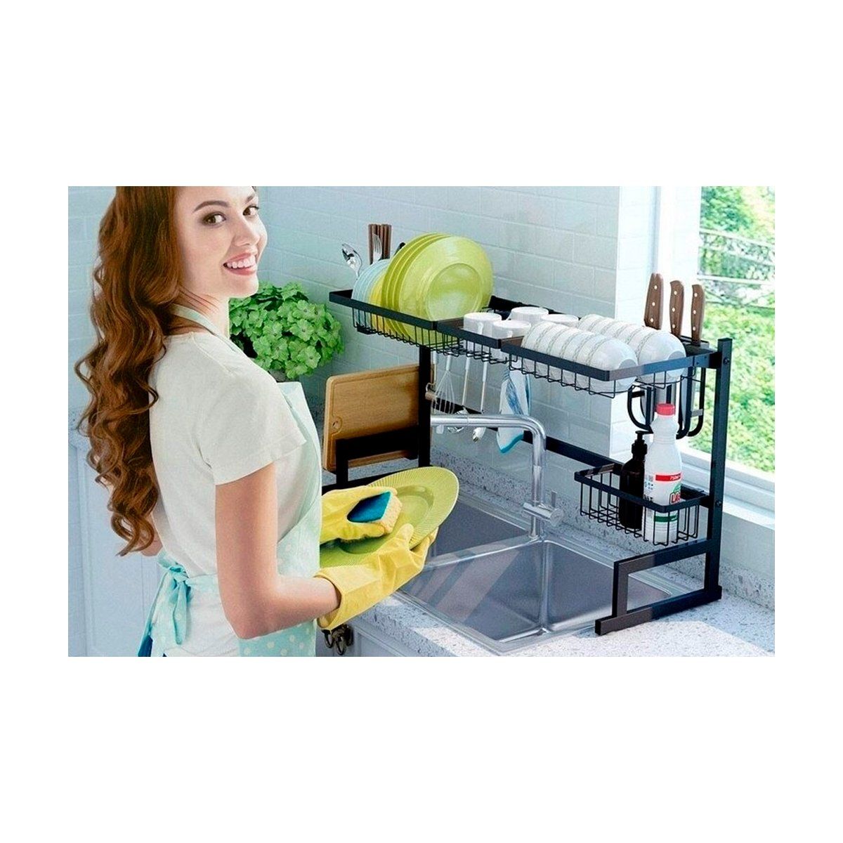 GRETAIL - Escurridor De Platos Utensilios Estante Fregadero Cocina 85cm