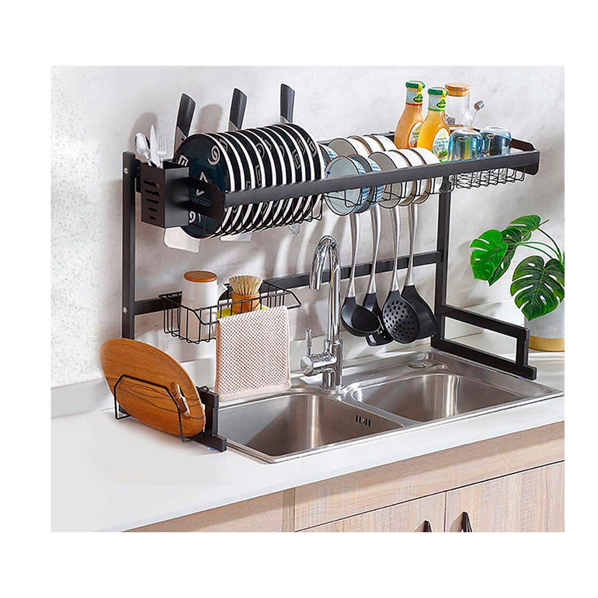 GRETAIL - Escurridor De Platos Utensilios Estante Fregadero Cocina 85cm