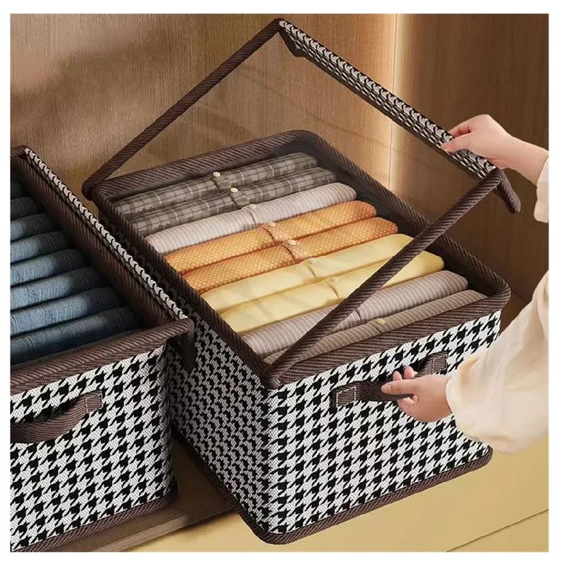GENERICO - Organizador Plegable para Ropa con Tapa y Divisiones