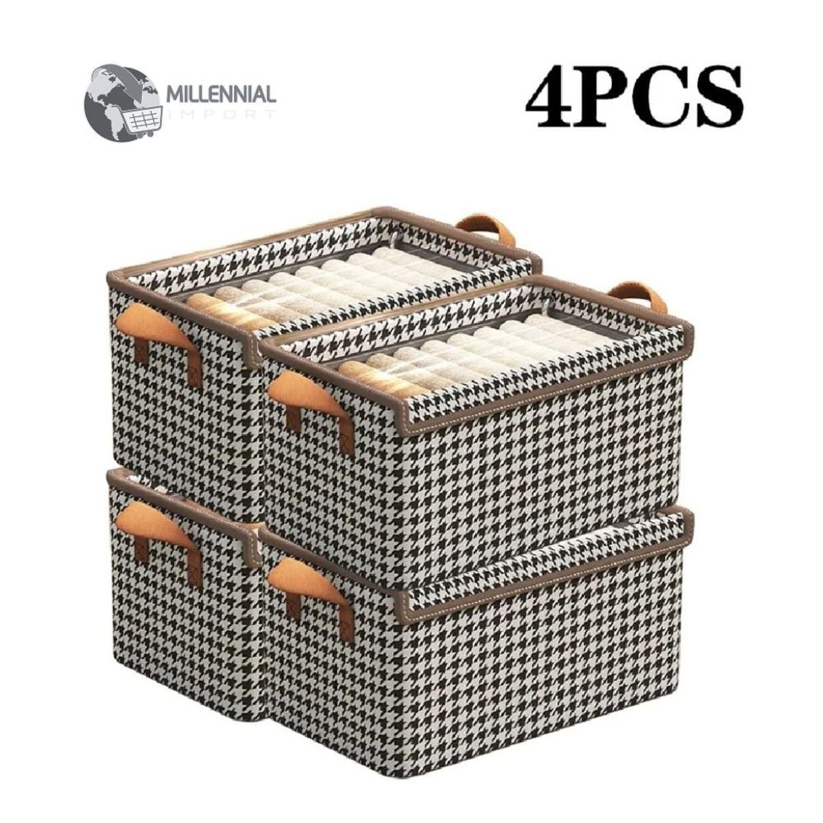 GENERICO - 4 Pcs Organizador Plegable De Ropa con Tapa