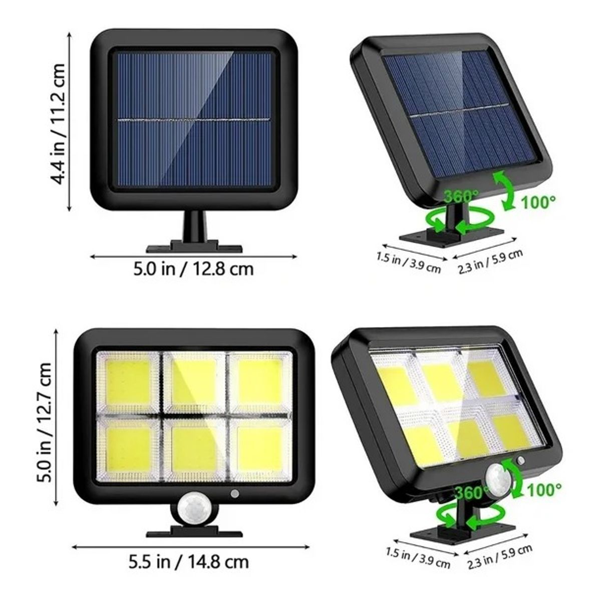 OEM - Reflector Luz LED Solar de Autocarga Sensor de Movimiento con Cable