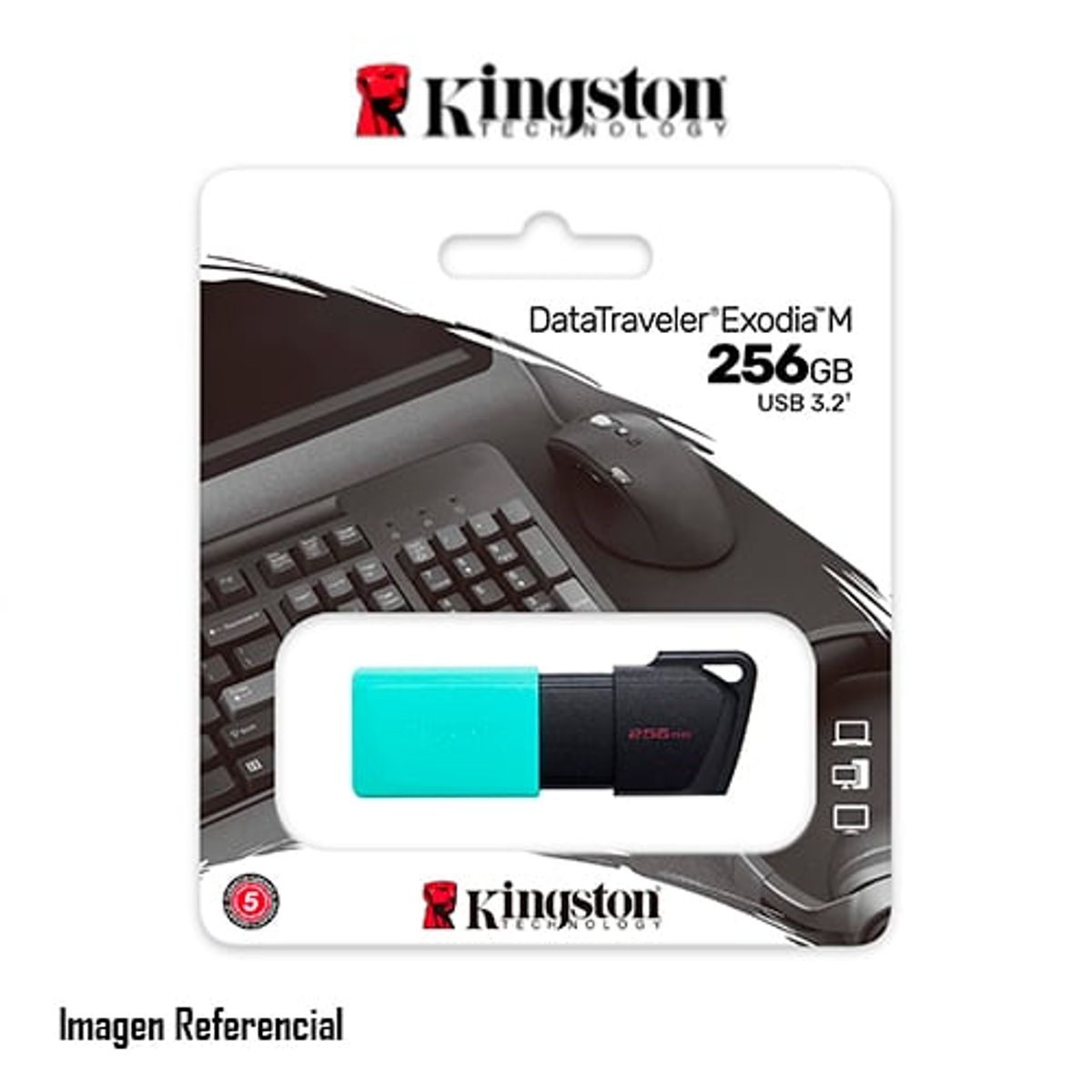 KINGSTON - MEMORIA USB 256GB DTXM 3.2 NEGRO/VERDE KINGSTON P/N: DTXM/256GB