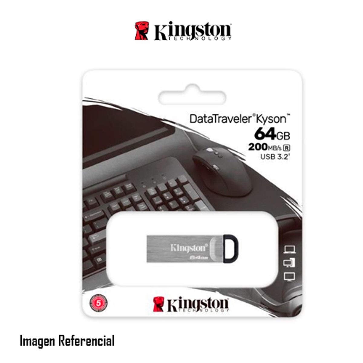 KINGSTON - MEMORIA USB 64GB DTKN 3.2 KINGSTON P/N: DTKN/64GB