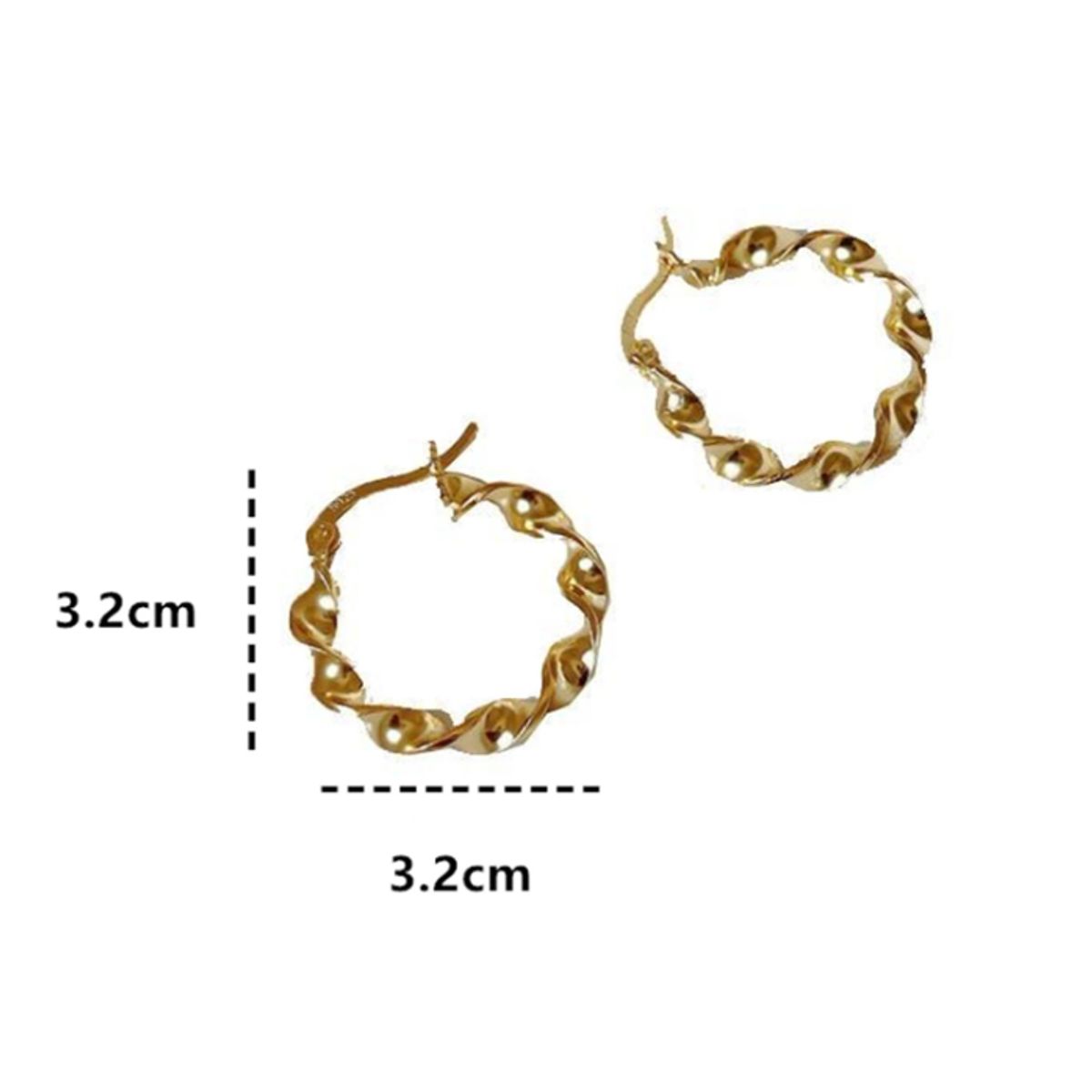 GENERICO - ARETES DE ARITO EN ONDA GIRANTE